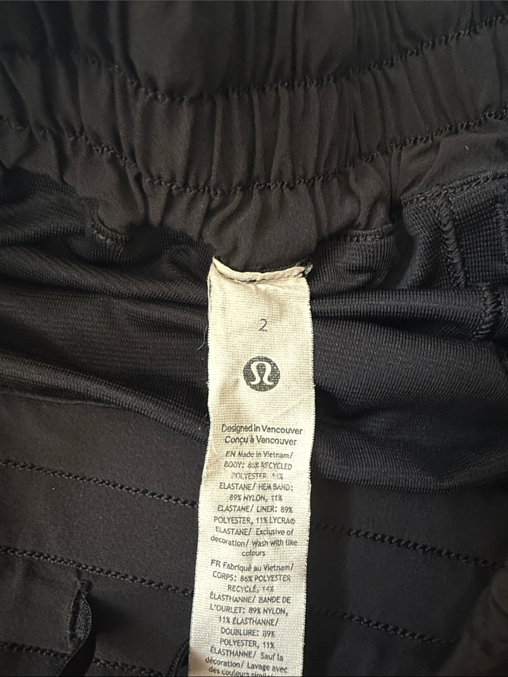 lululemon athletica Hotty Hot High Rise Black Athletic Running Shorts - Picture 3 of 3